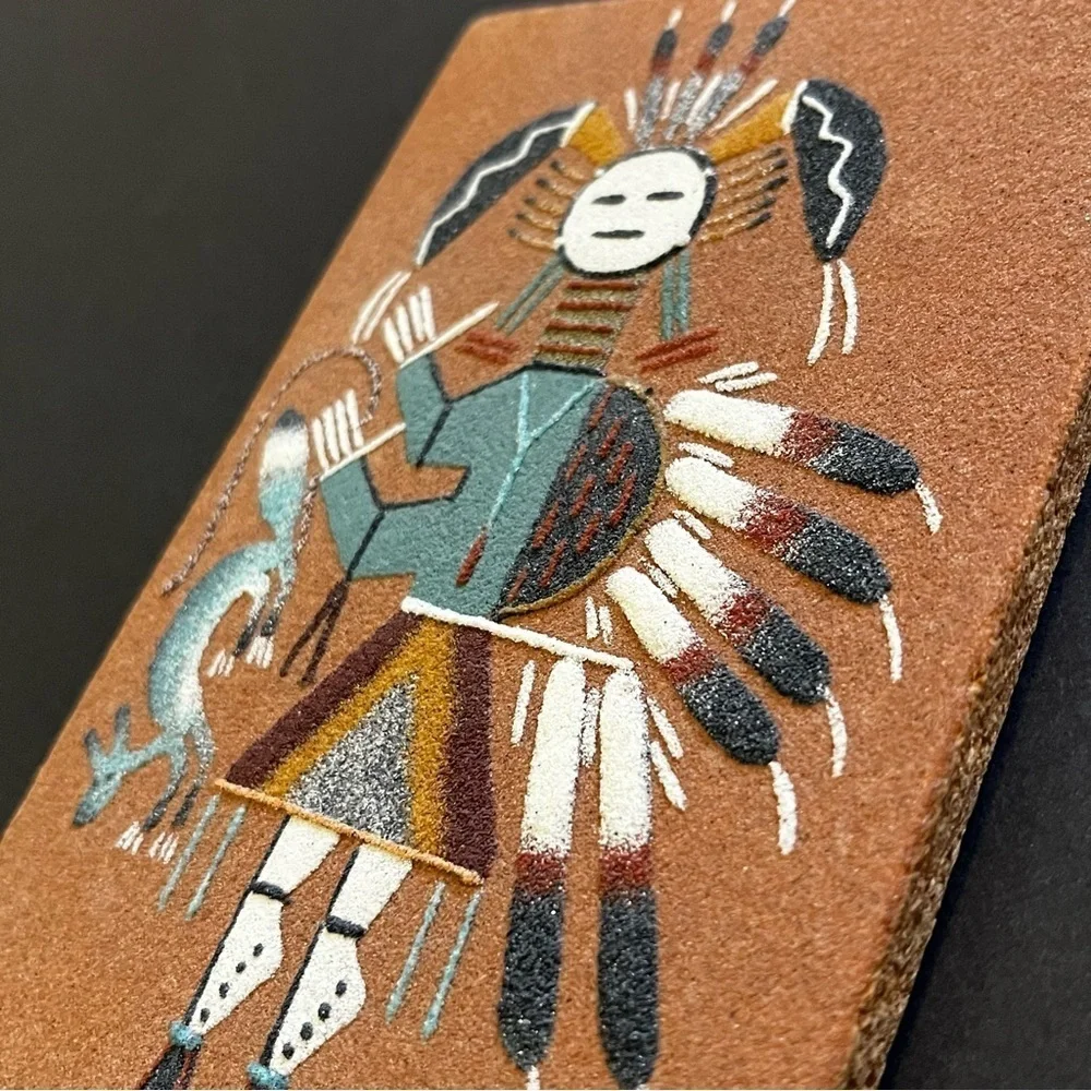 Navajo Sand Painting Hunchback Yei Native American Harvest Abundance Healing